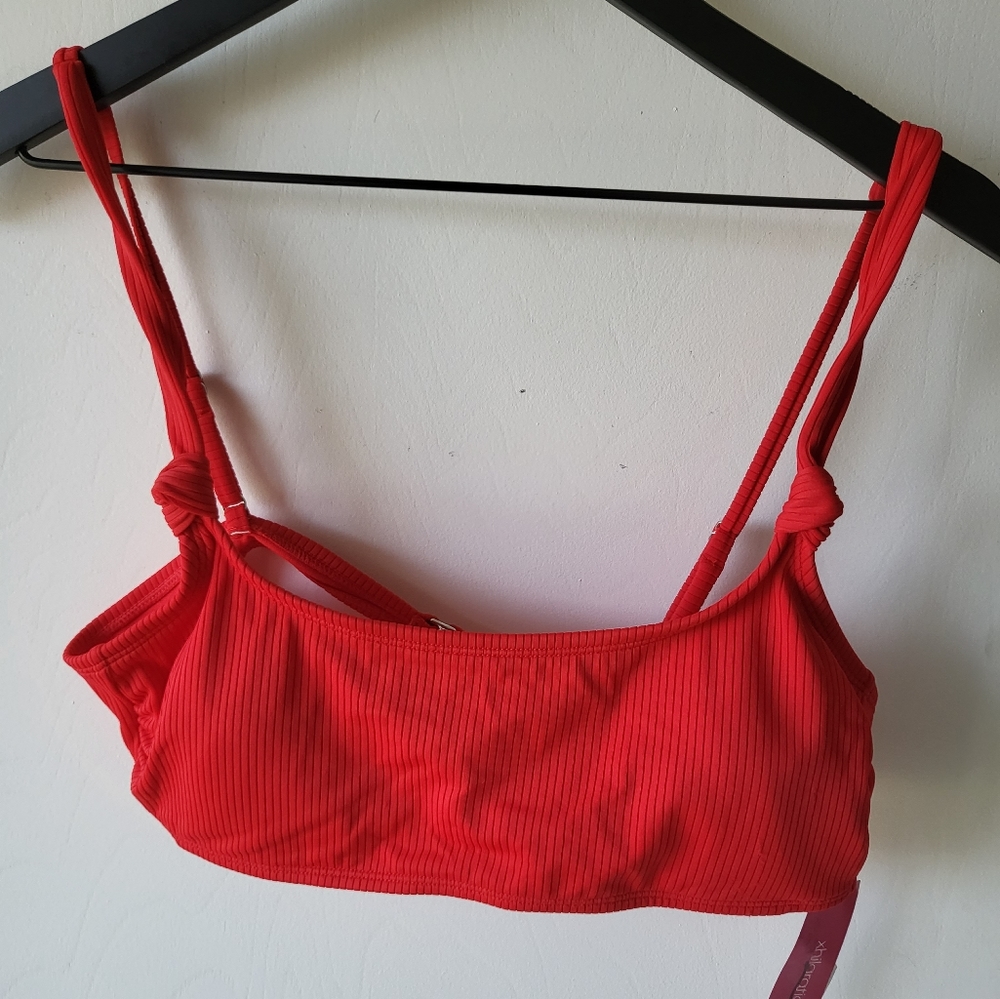 Juniors Xhilaration Ribbed Swim Top